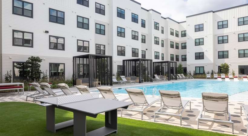 Shimmering resort-style pool