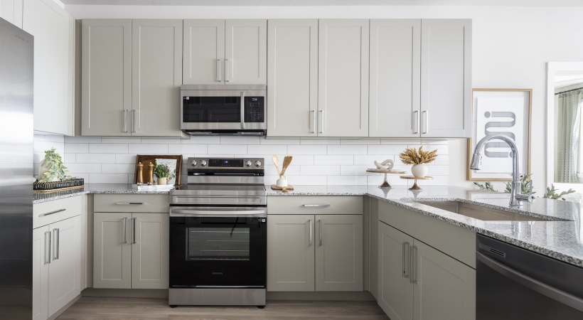 kitchen with stainless steel appliances