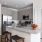 kitchen with an island and bar stools