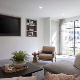 living area with easy access to other rooms